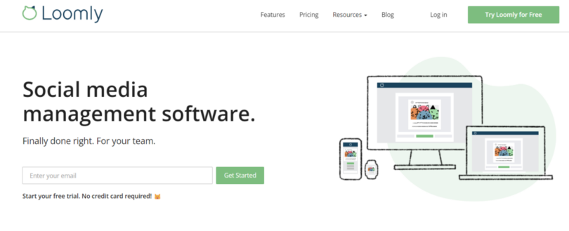 Loomly social media management software