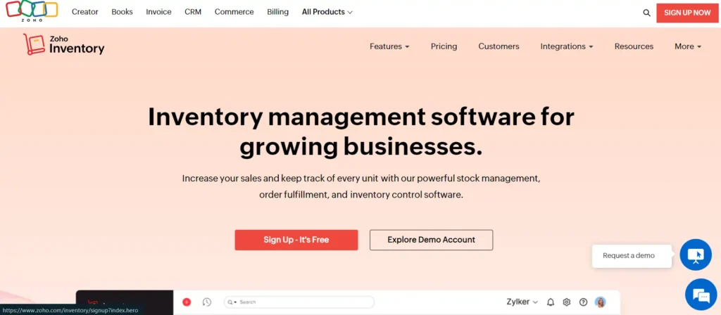 Zoho Inventory management software