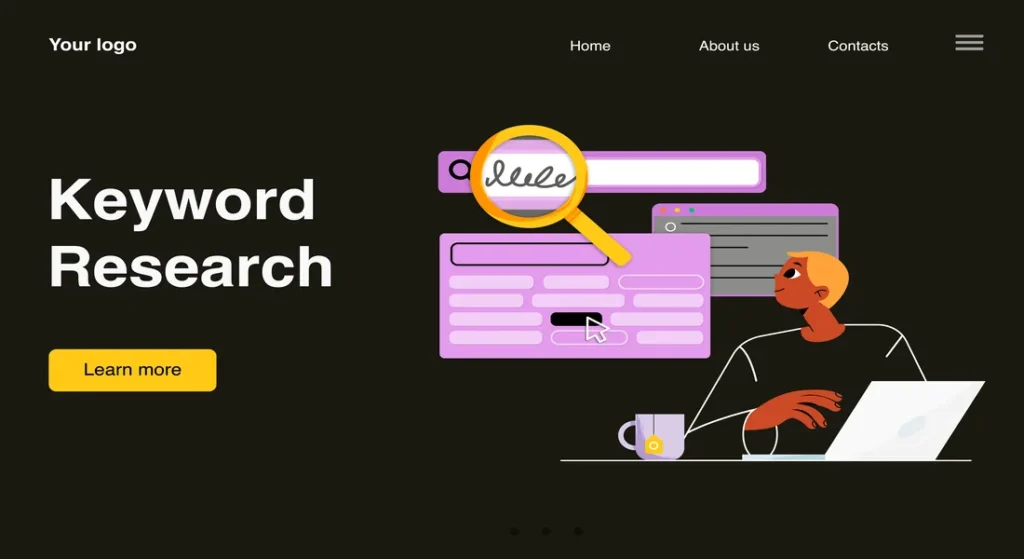 how to search keywords on web page